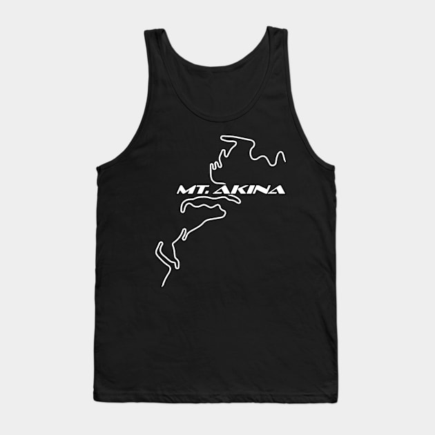 Mt. Akina Track Map (White) Tank Top by Designs by Chreeis